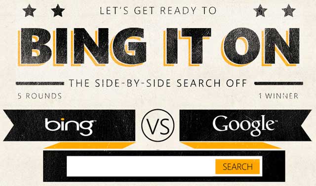 Bing insegue e devia dalla rotta di Google