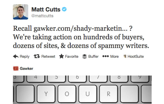 Matt Cutts sulla corruzione dei bloggers