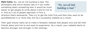 Matt Cutts sul link building