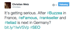 Tweet di Christian Metz