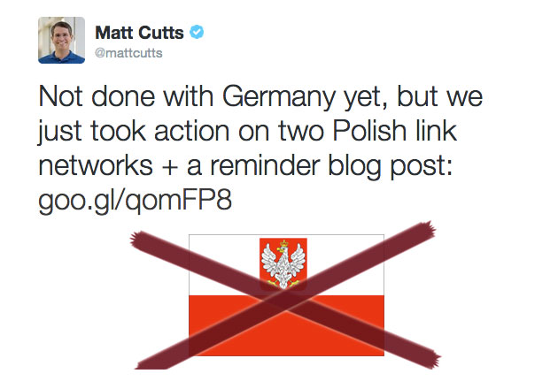 Matt Cutts e le reti di link polacche