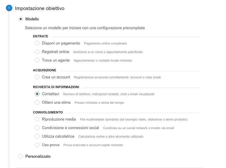 Modelli di obiettivi